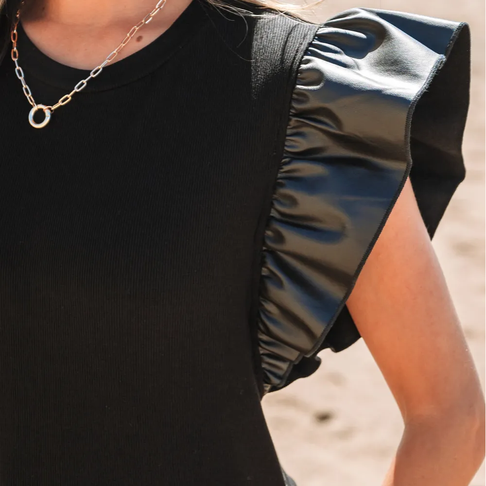 Ruffled Patchwork Blouse