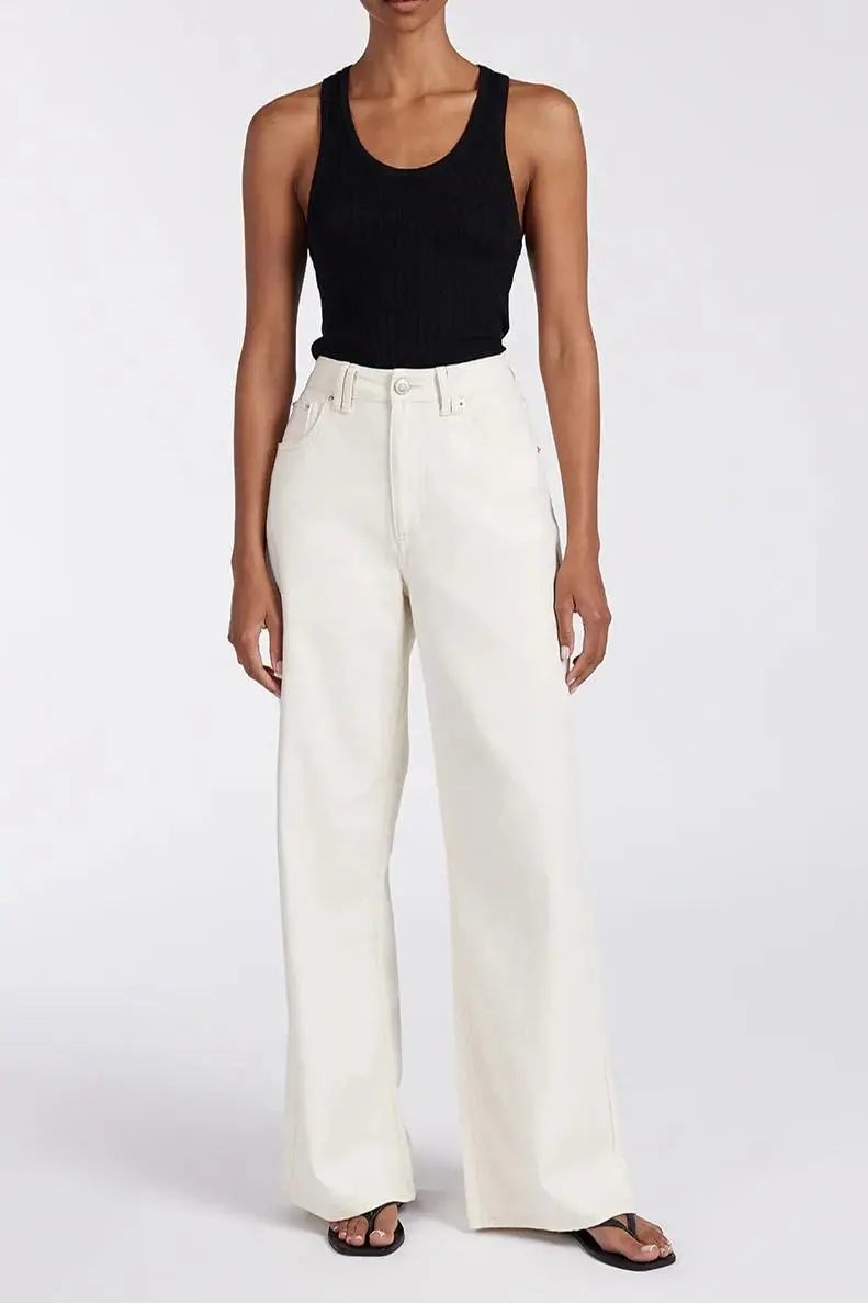 CREAM SLOUCHY JEAN
