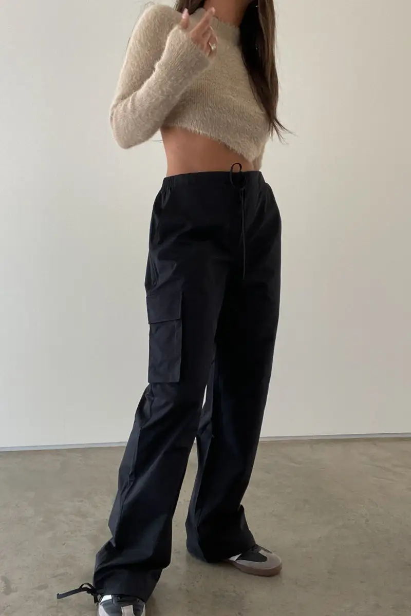Oversized Nylon Cargo Pants