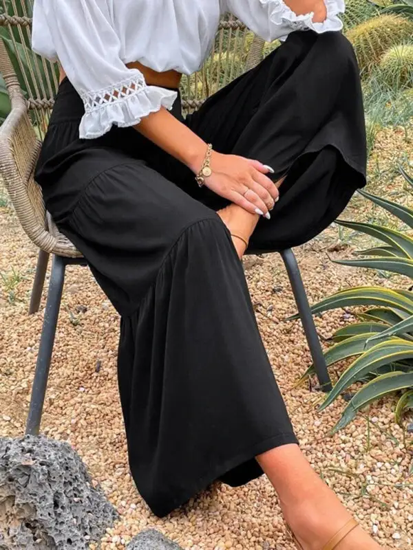 Wide Leg Linen High Waist Loose Pants
