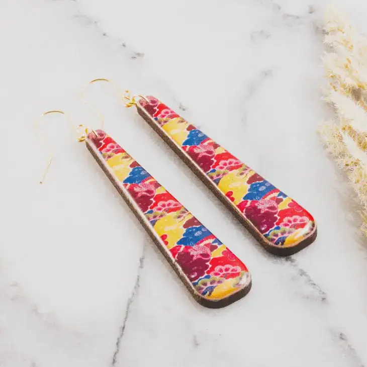 Long Statement Earrings - Vintage Japanese