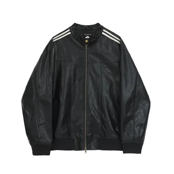 Mallard-Style Trench Leather Jacket