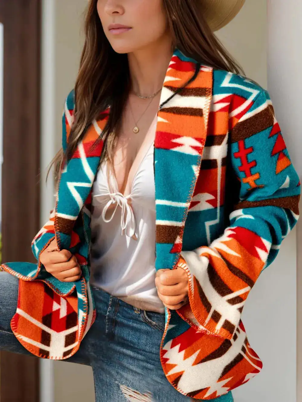 Relaxed Collared Casual Jacket
