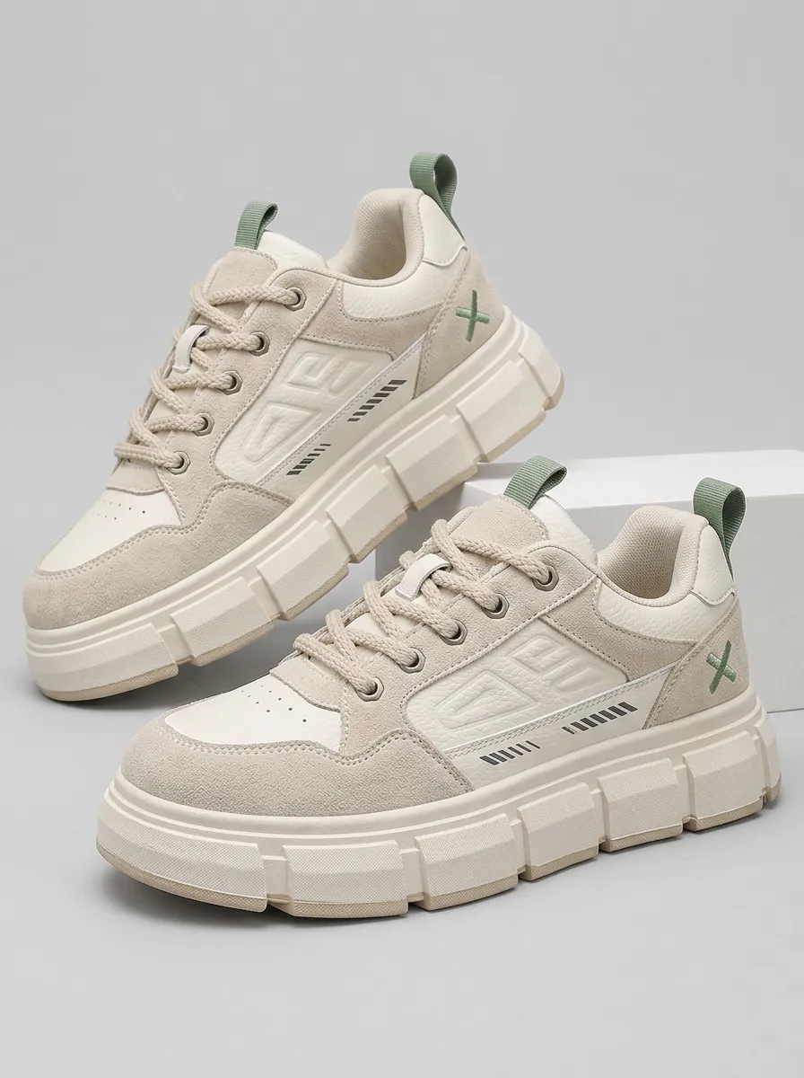 Men's Casual Streetwear Cross Pattern Patterned Skate Shoes