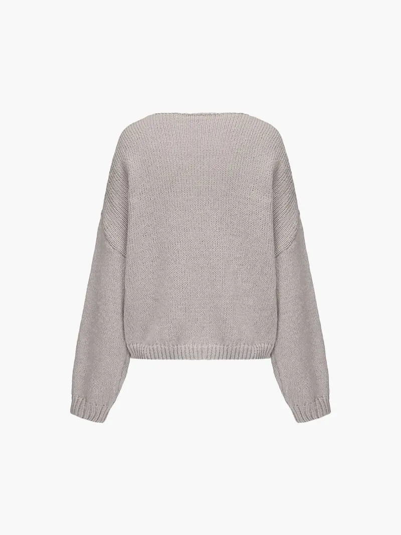Lace-Up Knit Cardigan