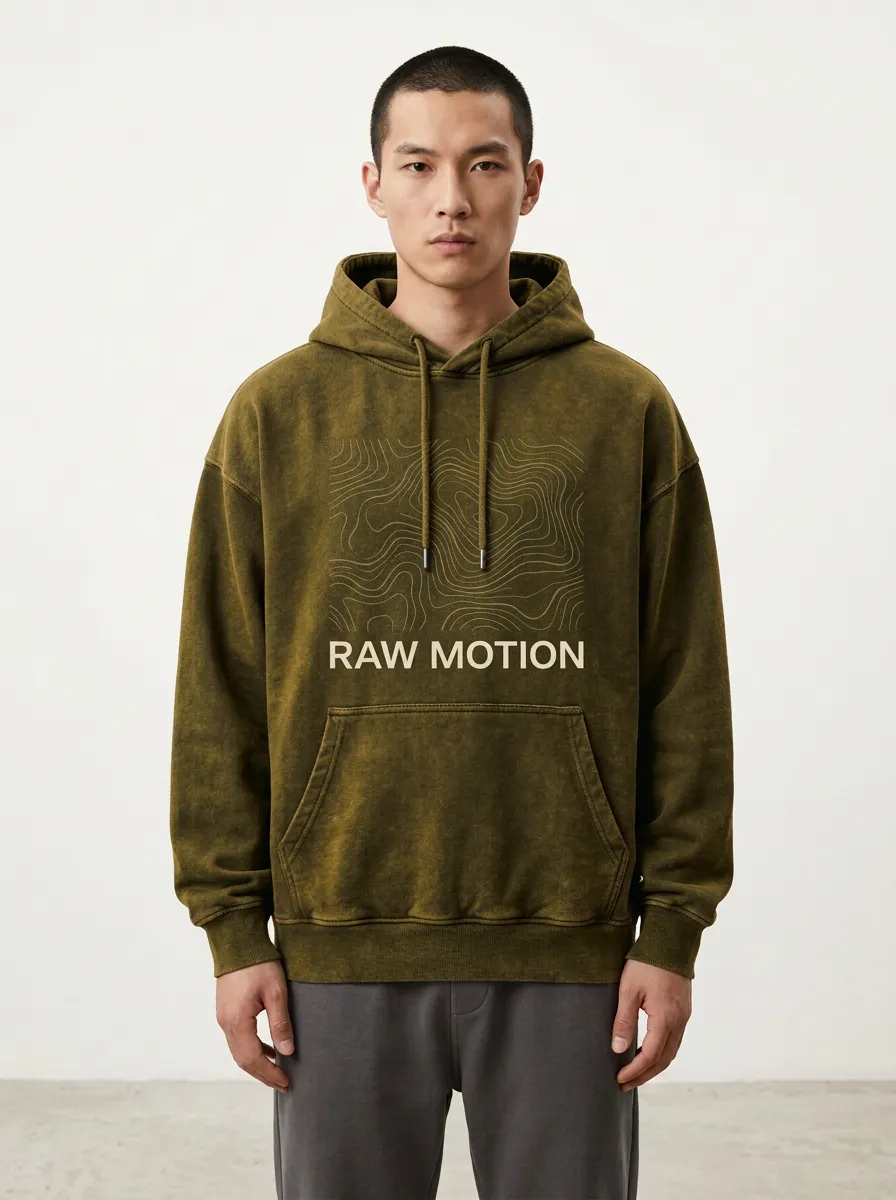 Abstract Topographic Men's Graphic Hoodie