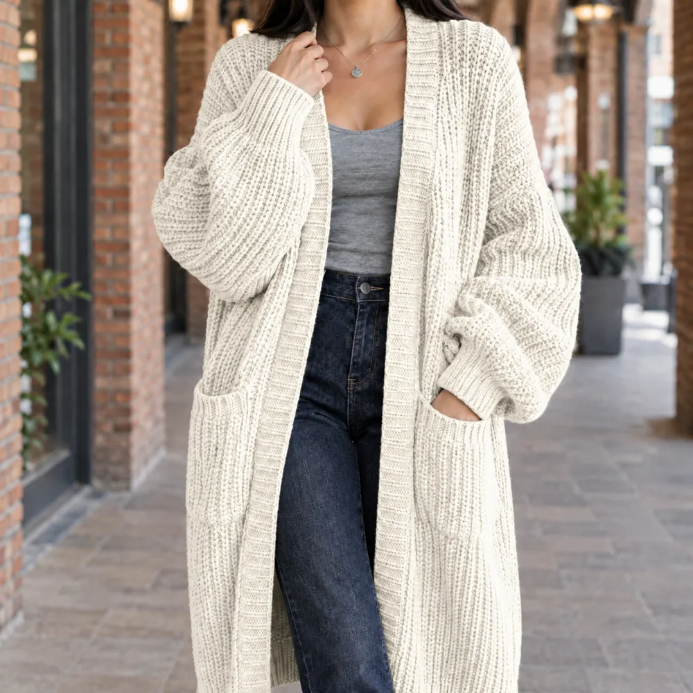 Oversized Polished Cardigan
