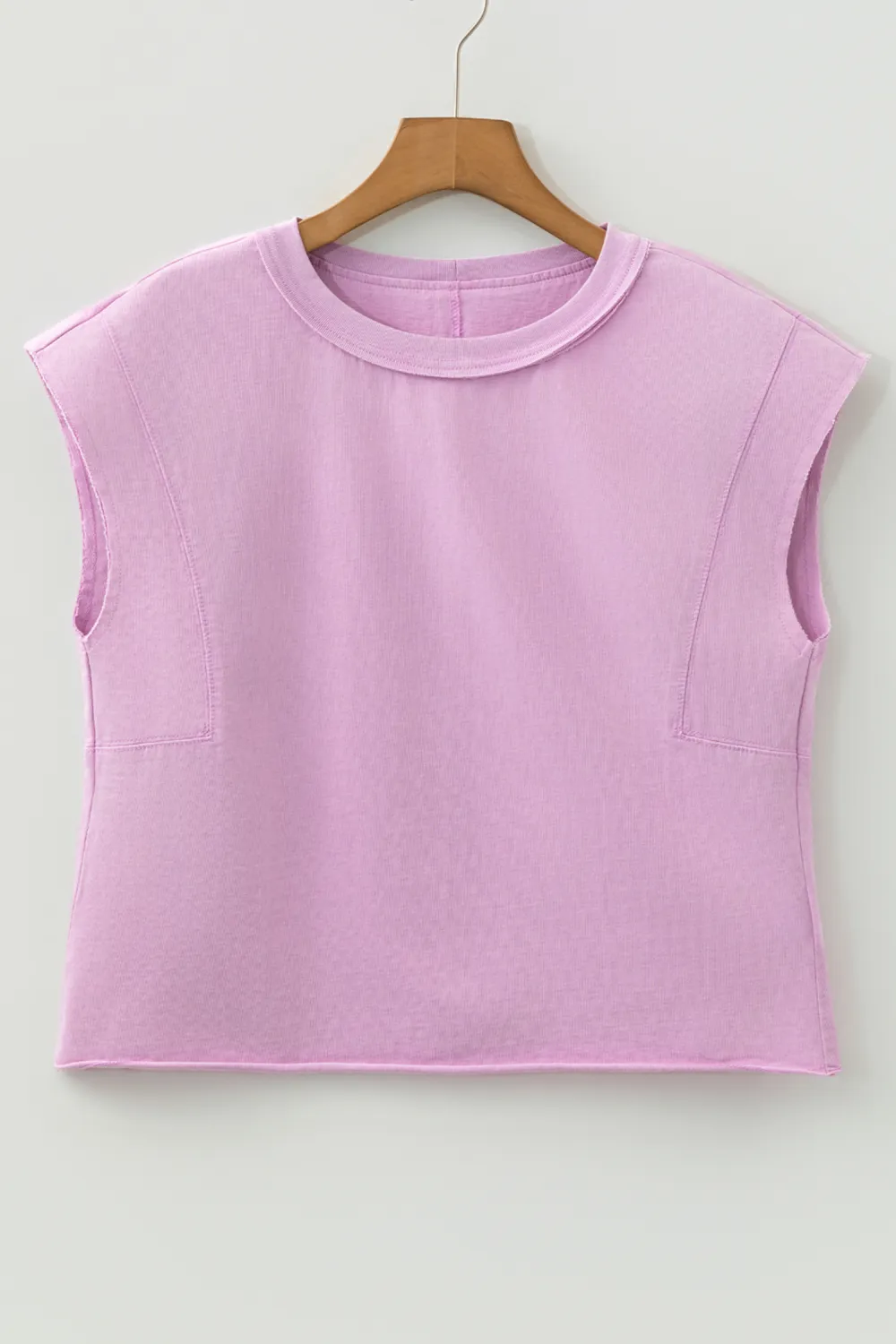Bright Pink Mineral Wash Boxy Tank Top