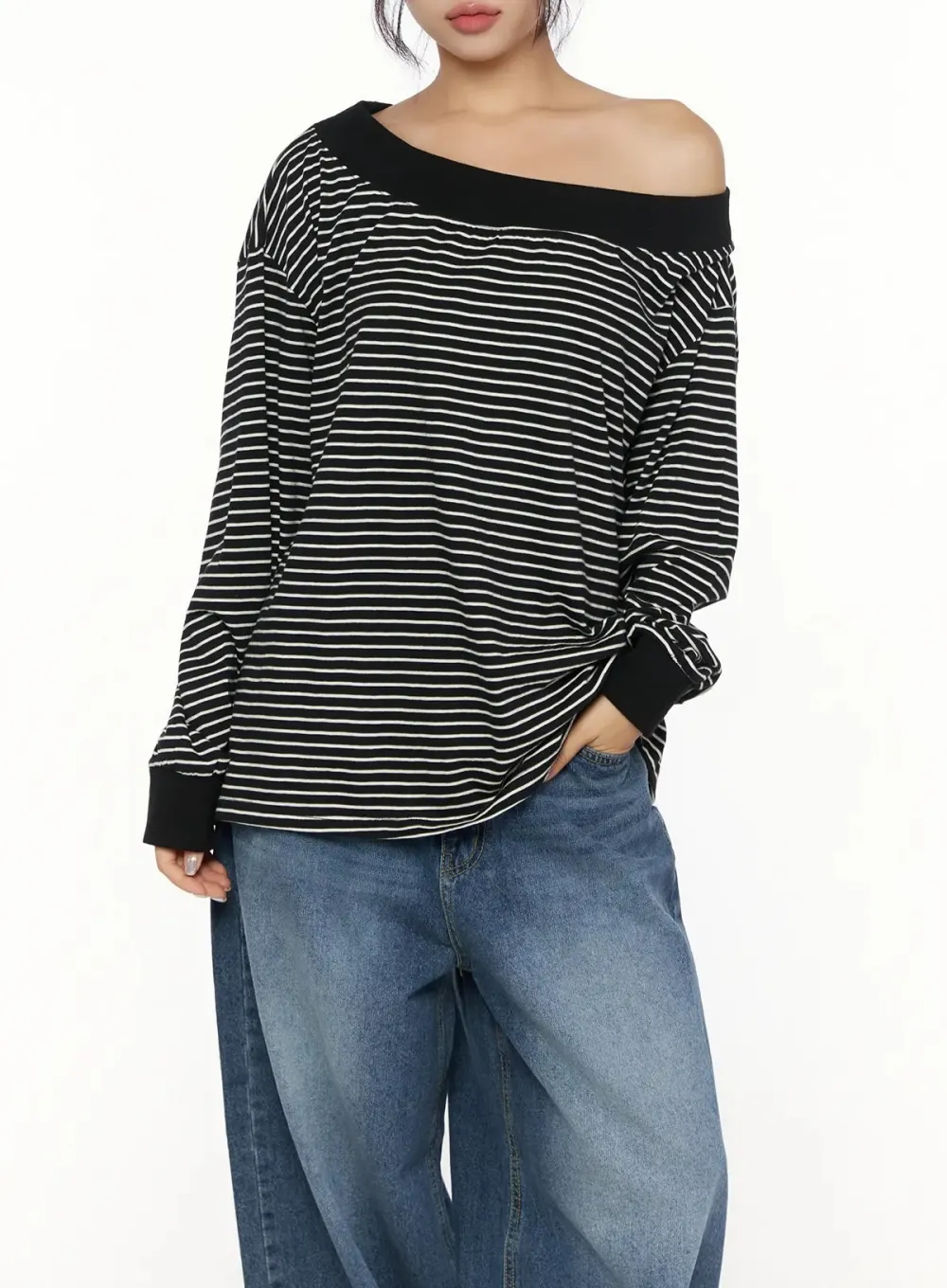 Striped Off-Shoulder Top