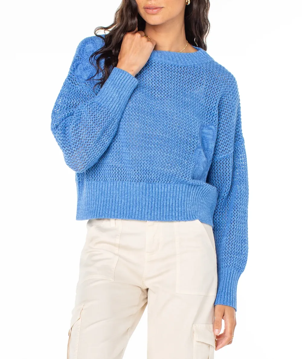 Ladies' Knitted Sweater With Embroidered Floral Patterns