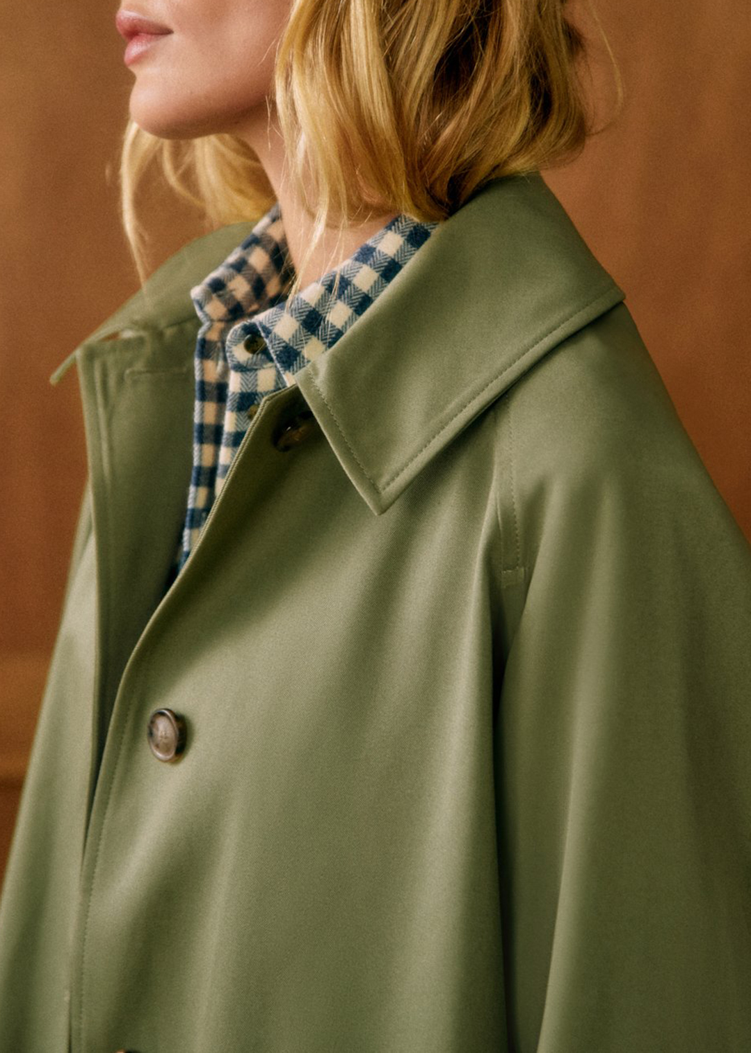 Dark Green Oversized Trench Coat