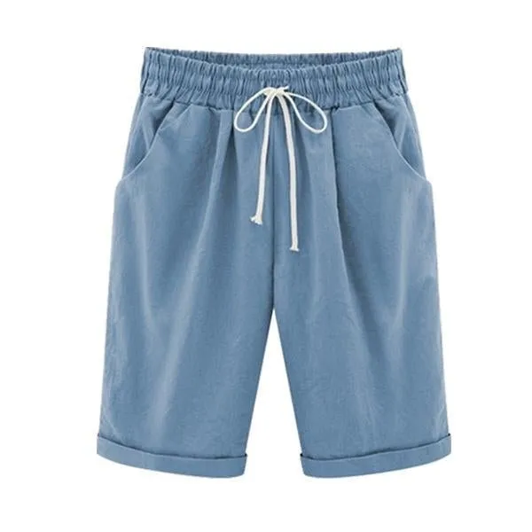 All Colors 10-Piece Set Only $5.99-Elastic Waist Casual Comfy Summer Shorts