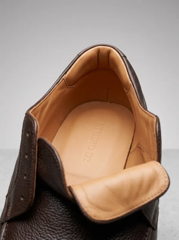 Men's Contemporary Pebble-Grain Derby Dress Shoes