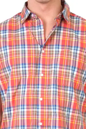 Classic Button Down Plaid Cotton Shirt