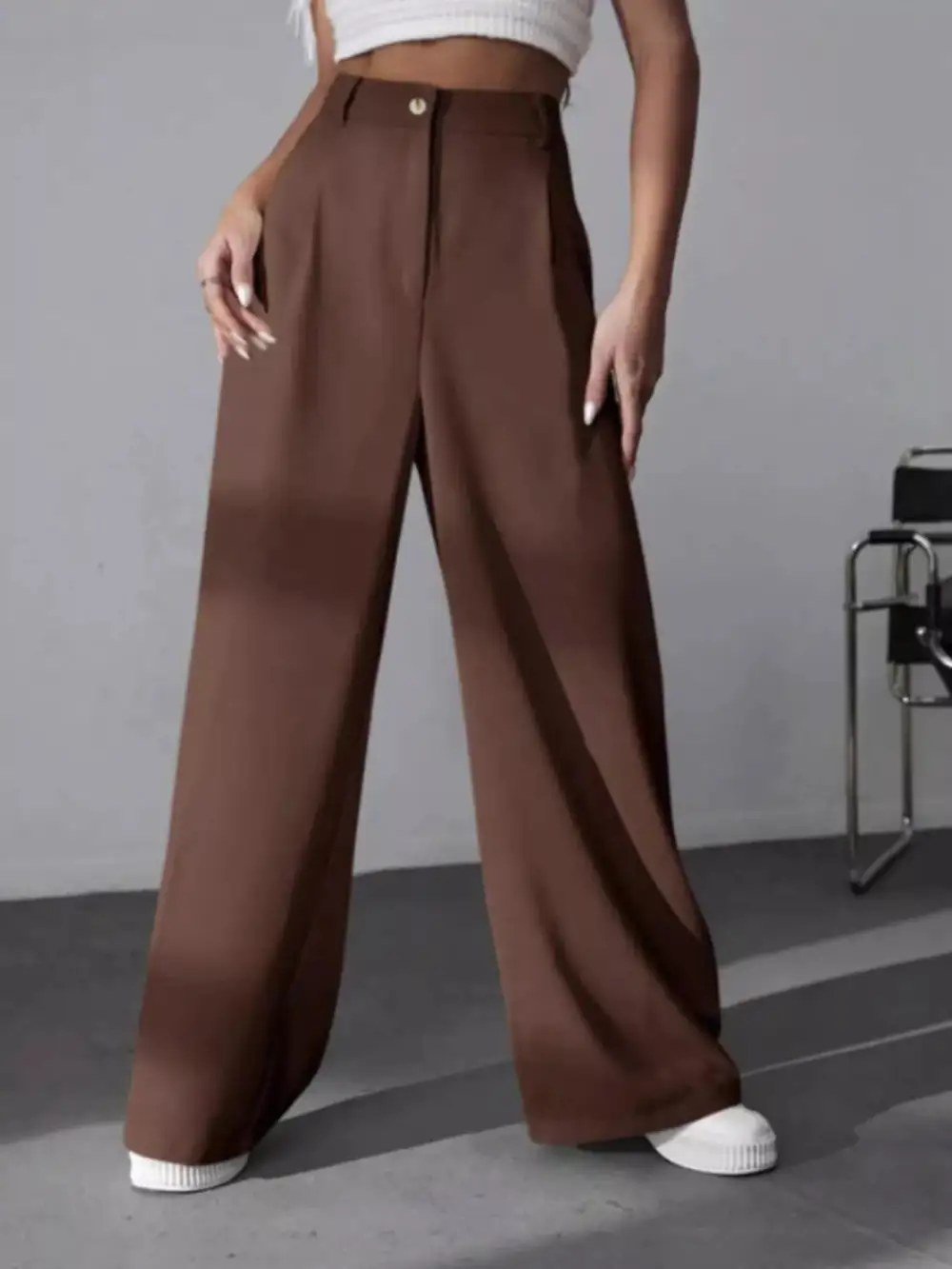 Classic Wide Leg Pleated Pants