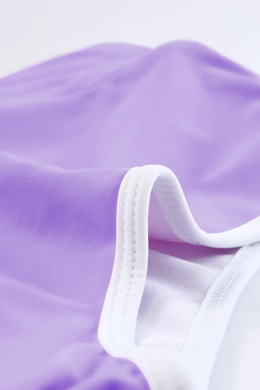 Swimwear Solid Colorblock Round Neck Bodycom Active Bikinis