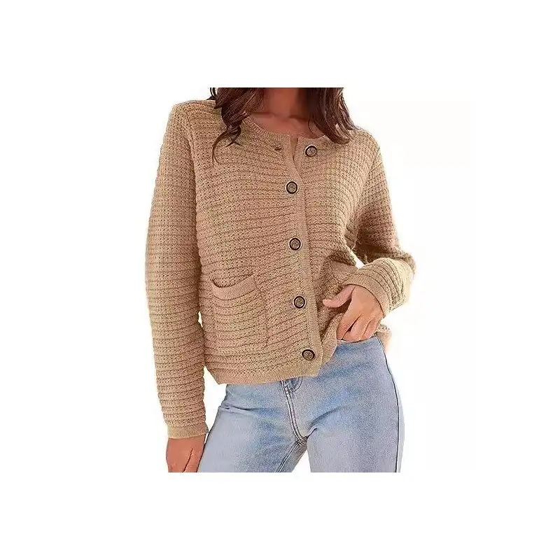 Women's Knit Round-Neck Cardigan