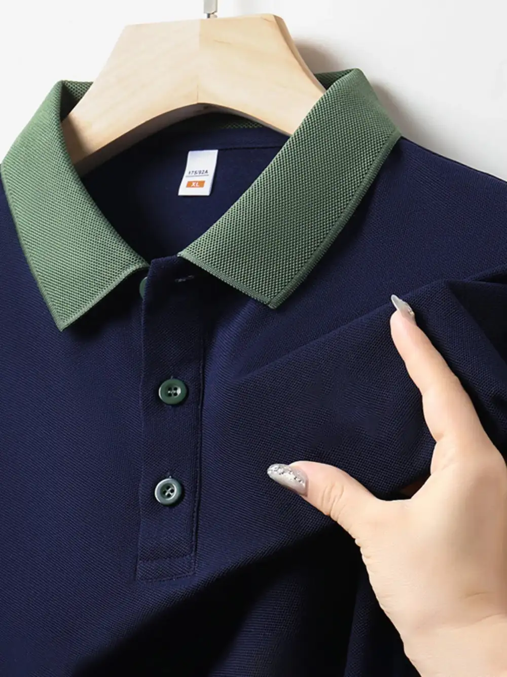 Everyday Contrast Detail Collared Short Sleeve Polo Shirt