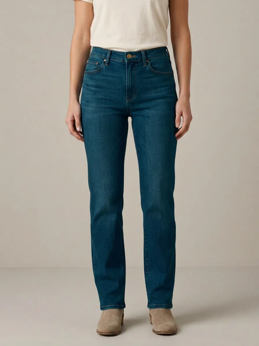 High-Rise Denim Denim Jeans
