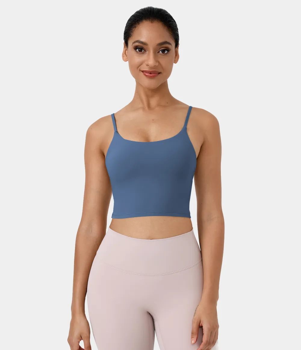 Basic Padded Workout Cropped Tank Top