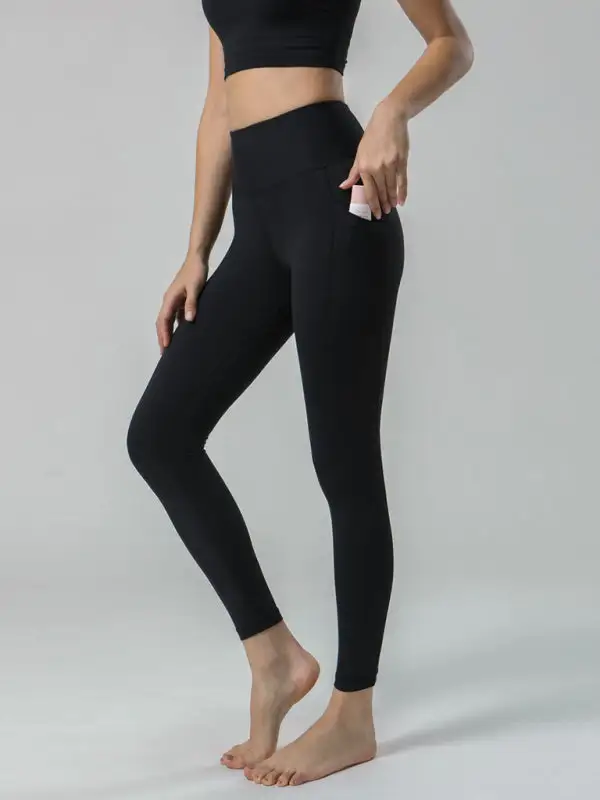 Sided Brushed Yoga Ninth High Waist Pants