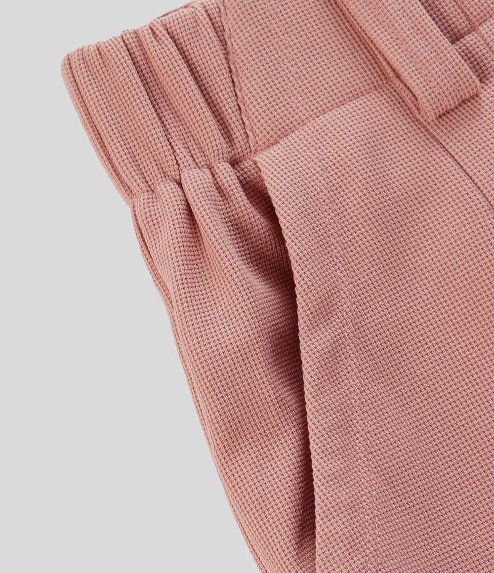 2026🔥  High Waisted Plicated Side Pocket Wide Leg Waffle Work Pants