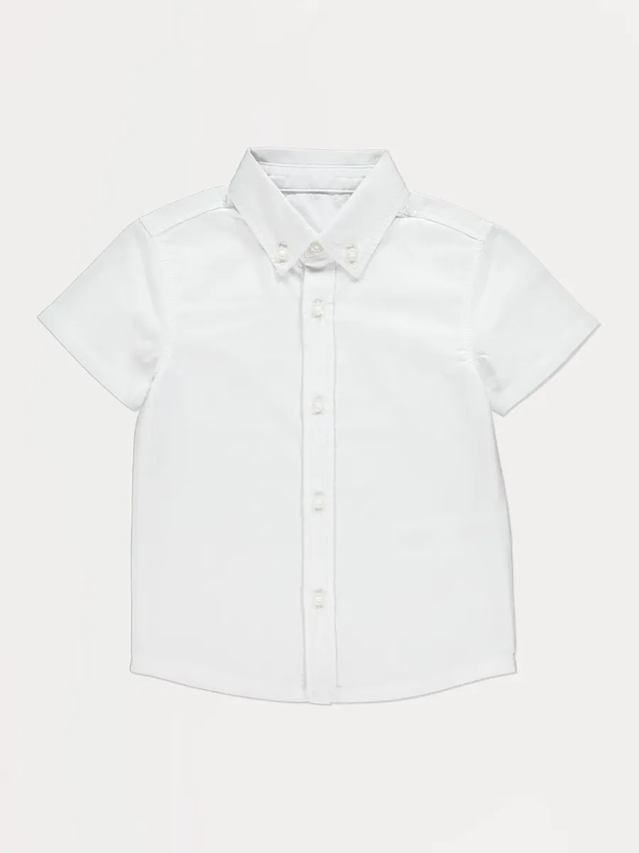 White Short Sleeve Oxford Shirt