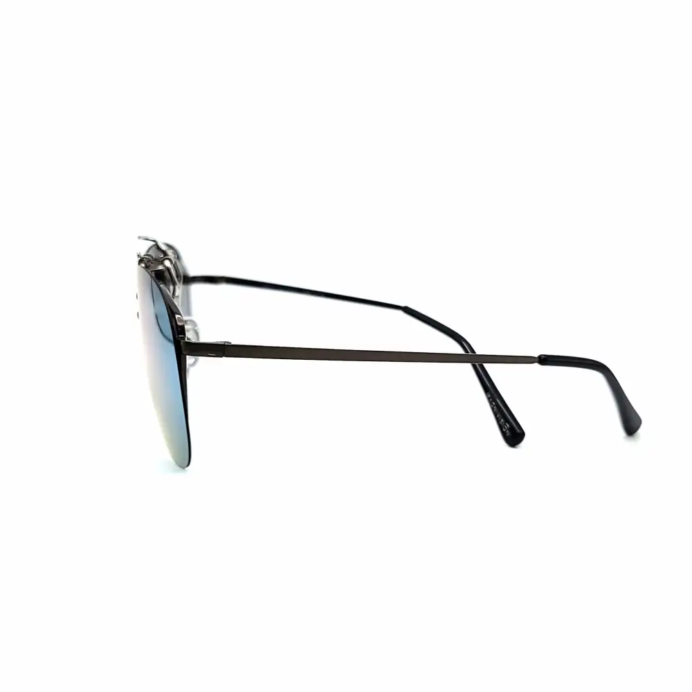 60mm Aviator Polarized Flip-Up Clip-On Sunglasses