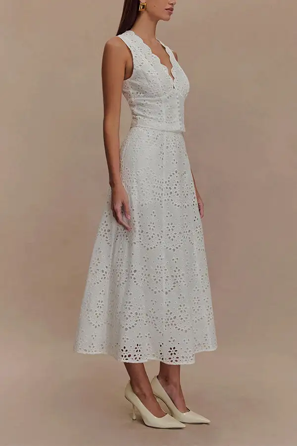 Romantic Coordinating Top And Skirt Set