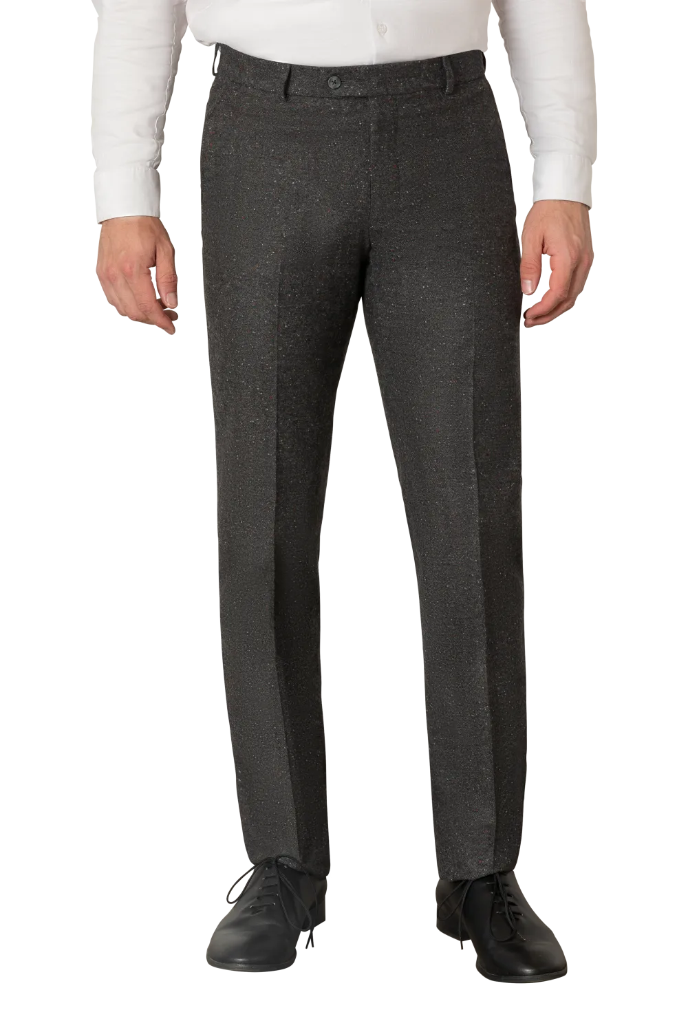 Tailored Flat Front Regular Rise Traditional Fit Trousers