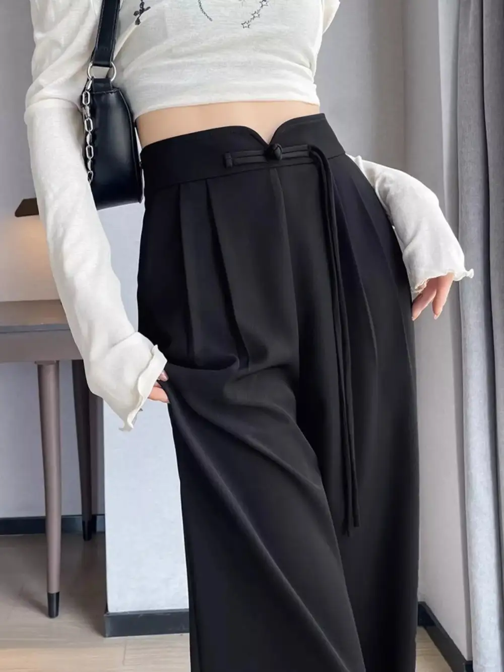 Simple High Waisted Wide Leg Pants