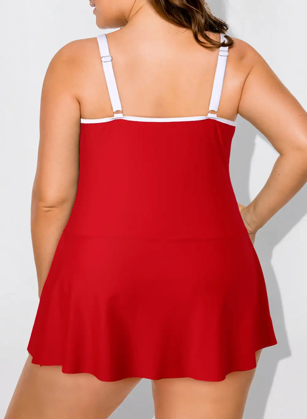 Swimwear Solid Colorblock V Neck Flared Bodycom Sexy One Pieces