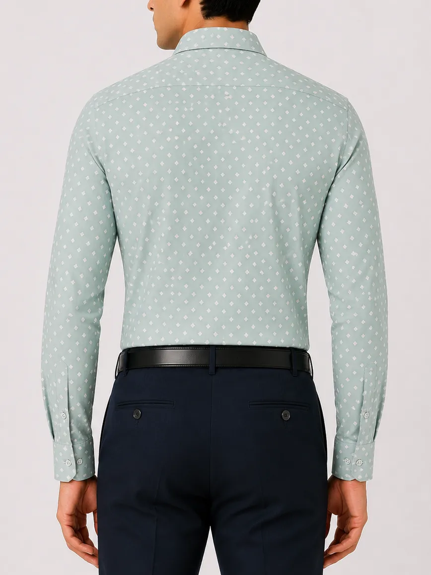 Slim Fit Printed Classic Men's Formal Shirt