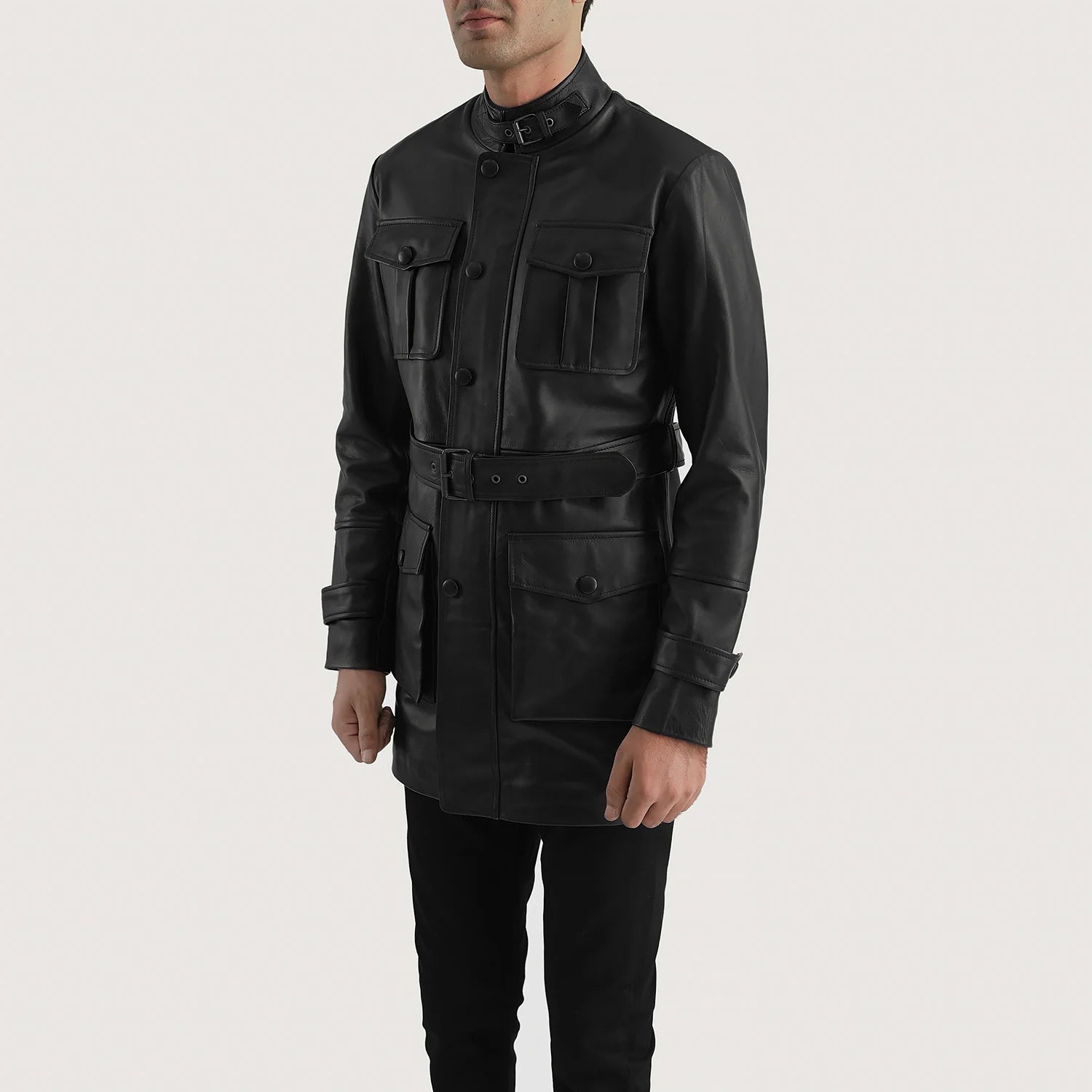 Men's Workwear Leather Jacket