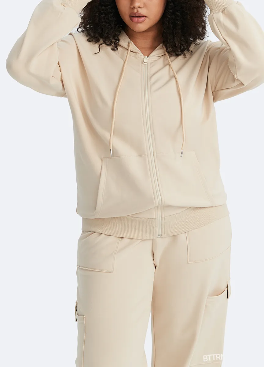 Soft Wide Hood Full-Zip Hoodie