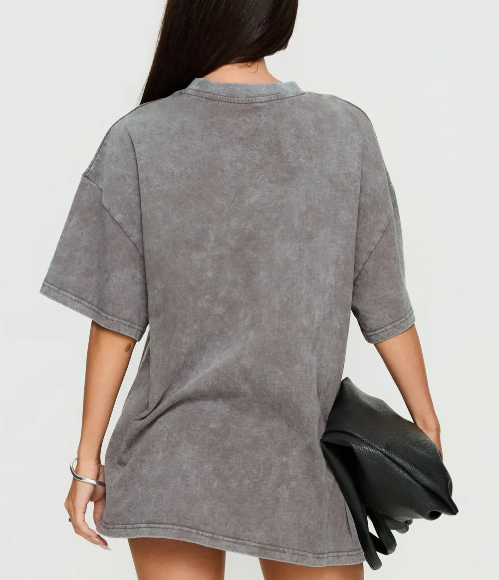 Charcoal Oversized Graphic Tee