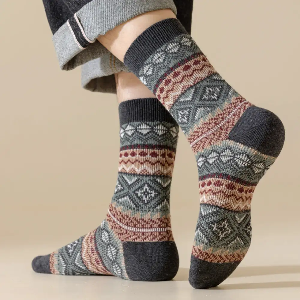 Geometric Crew Socks