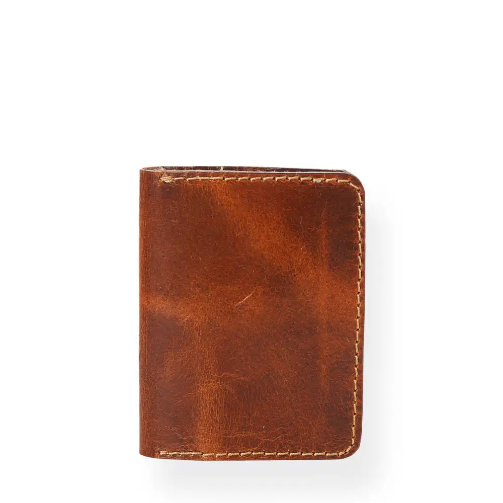 Vertical Compact Leather Card Holder