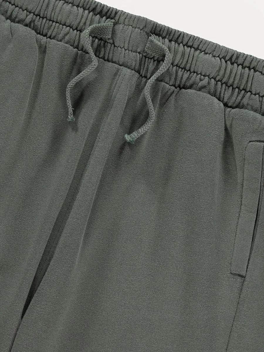 Khaki Washed Cuffed Joggers
