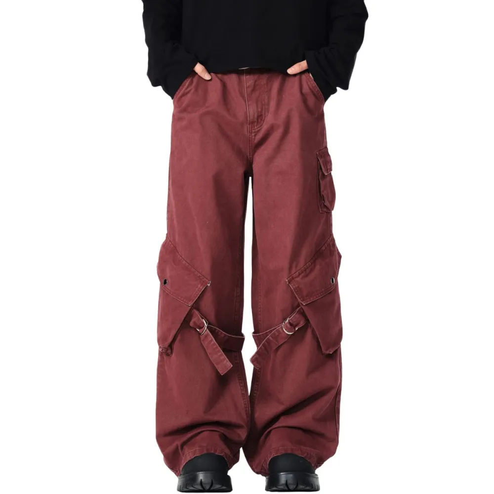 Men's Straight Leg Cargo Denim Jeans
