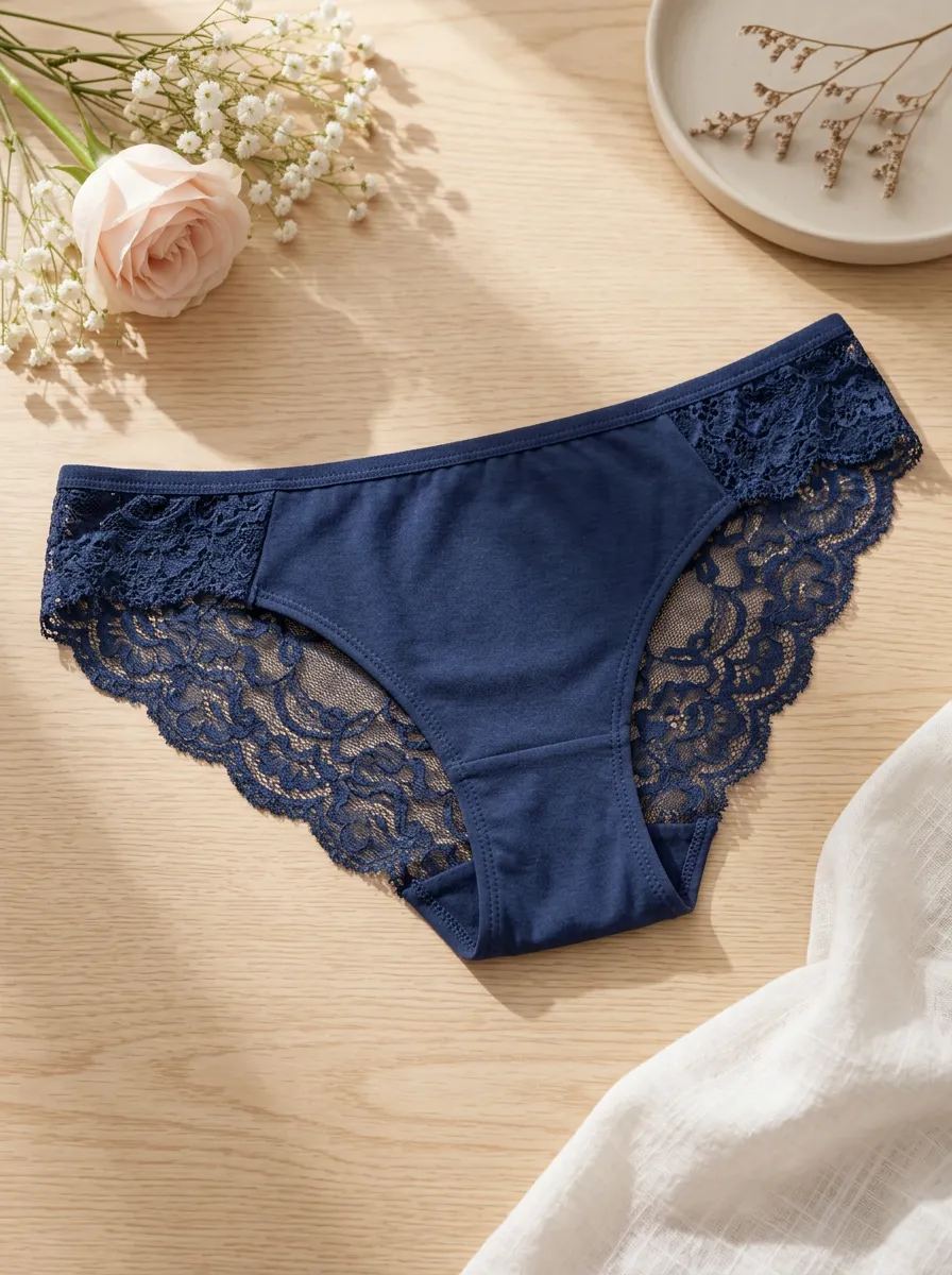 Women's Refined Floral Lace Trimmed Panties