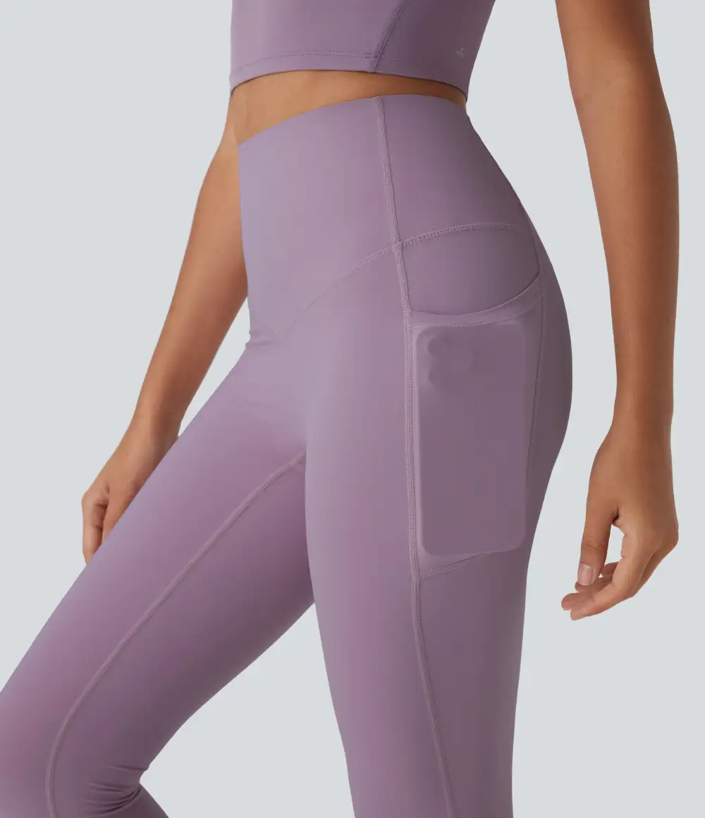 UltraSculpt Cool Quick Dry SoCinched High Waisted Tummy Control Shaping Yoga Leggings with Pockets-UPF50+