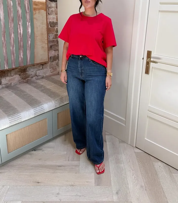 Red Boyfriend Tee