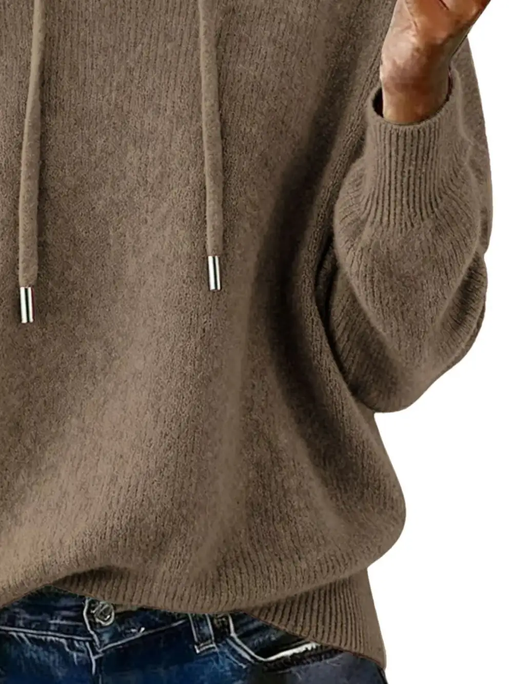 Versatile Drawstring Long Sleeve Sweater