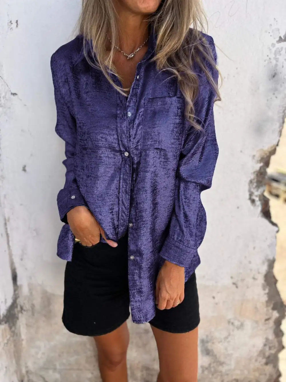 Relaxed Metallic Shirt
