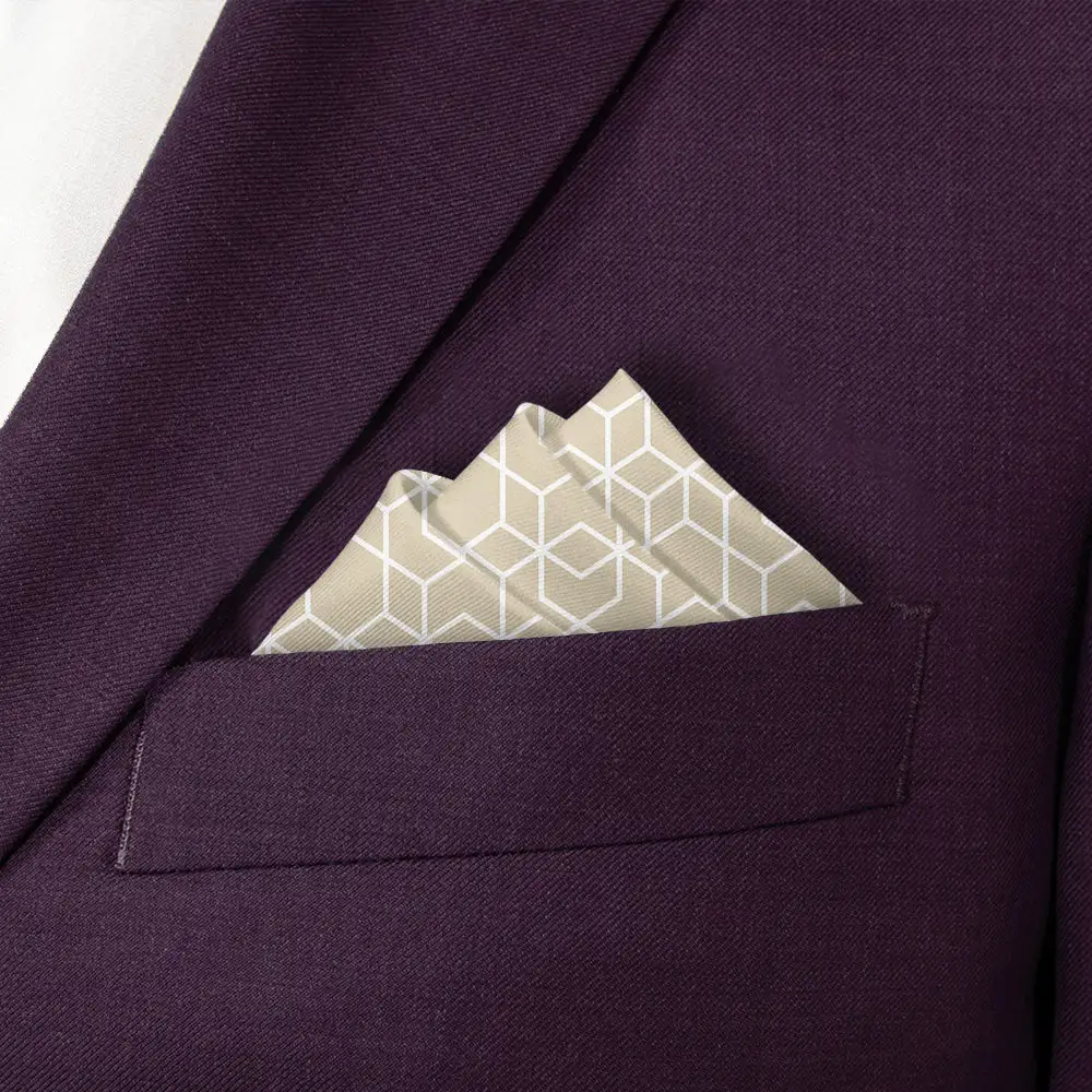 Distinctive Neat Geometric Pocket Square
