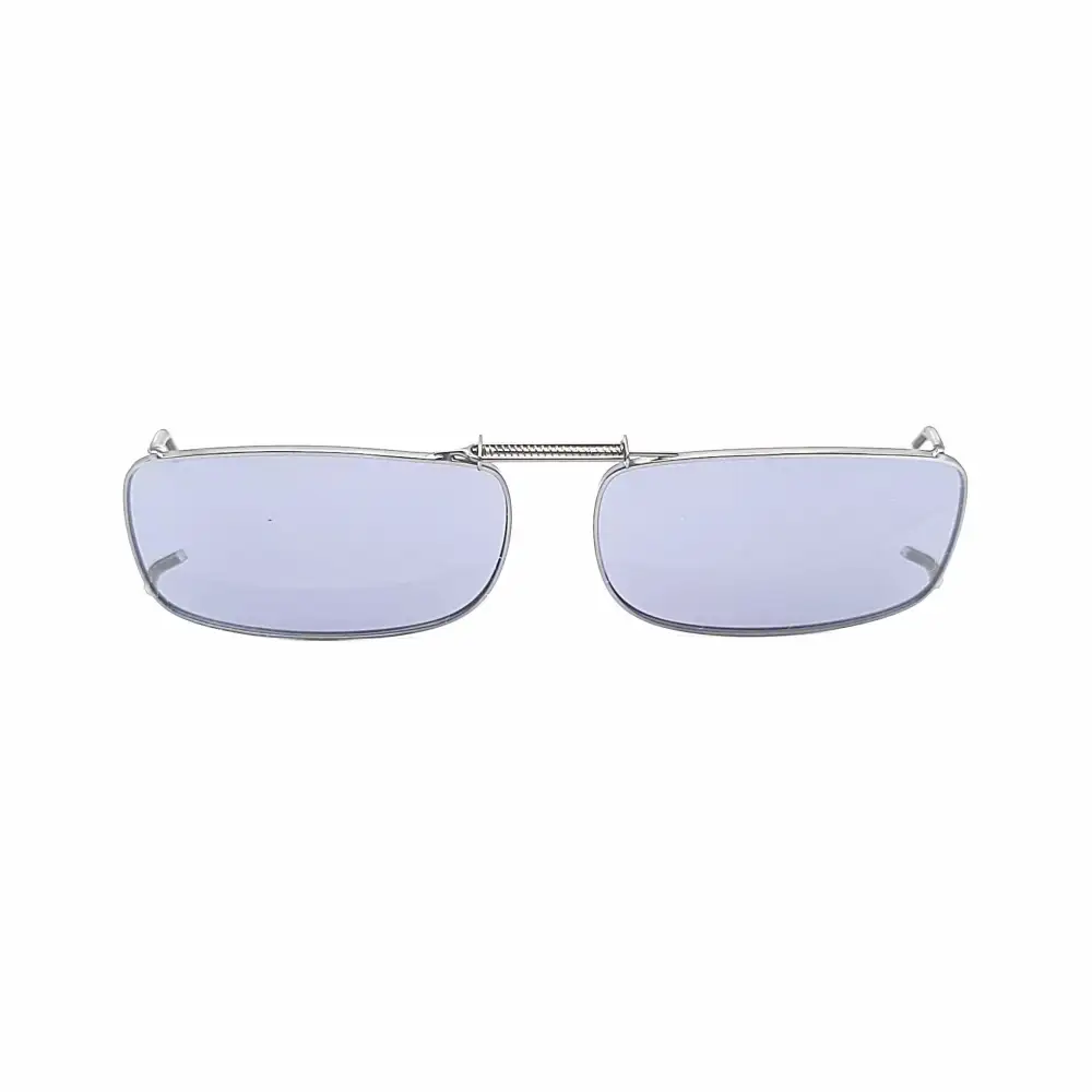 Amber Lens 52mm Rectangular Polarized Clip-On Sunglasses