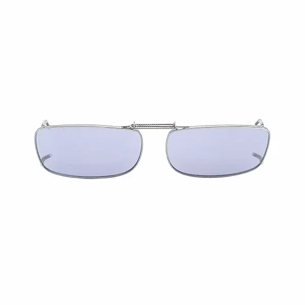 Amber Lens 52mm Rectangular Polarized Clip-On Sunglasses
