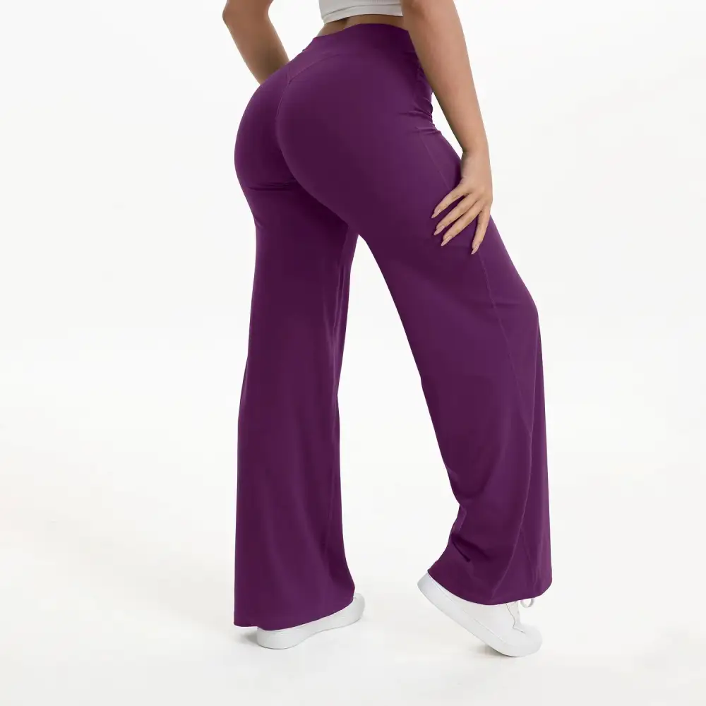Straight Leg Waist Yoga Pants Gym Leggings Running Sports