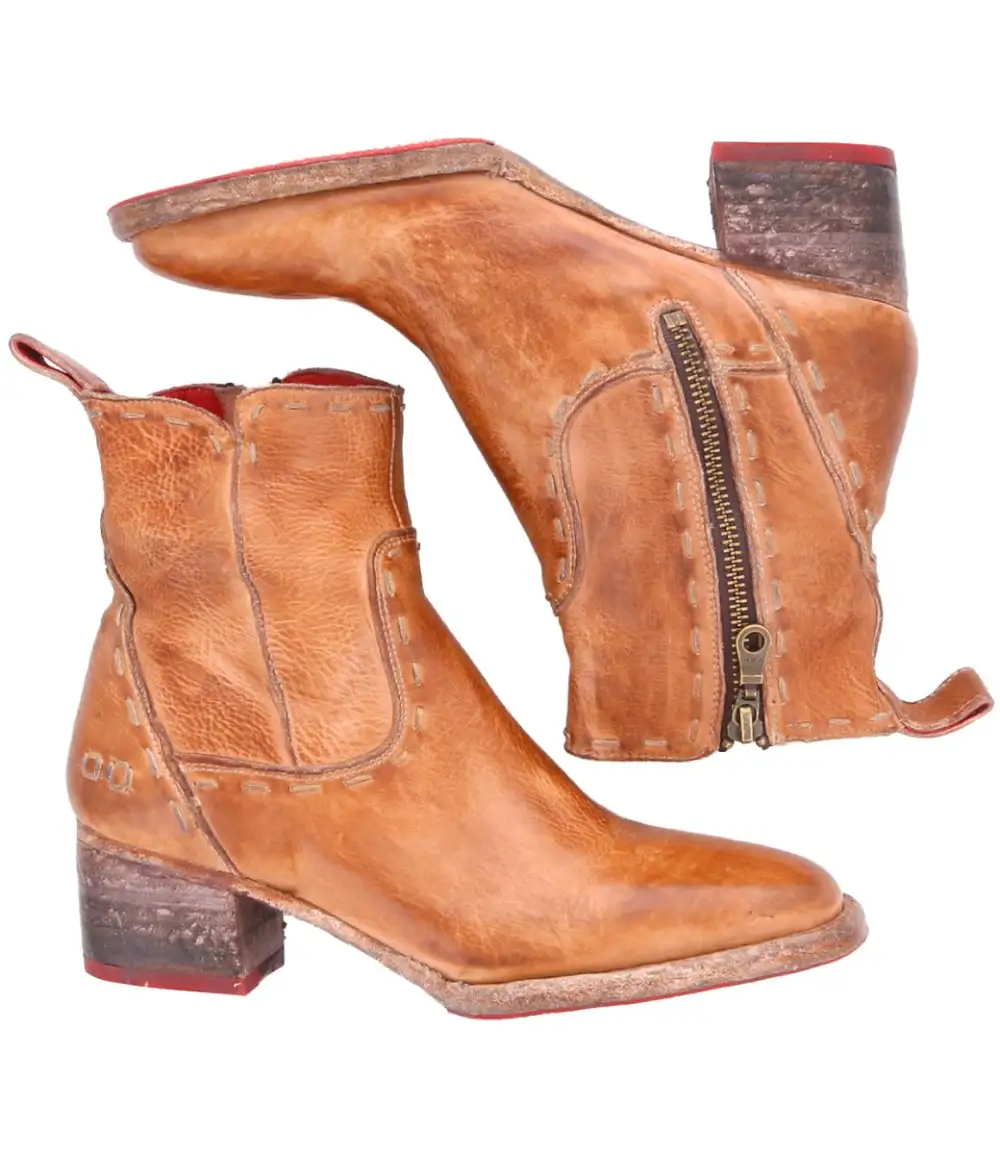 Square-Toe Distressed Everyday Boots